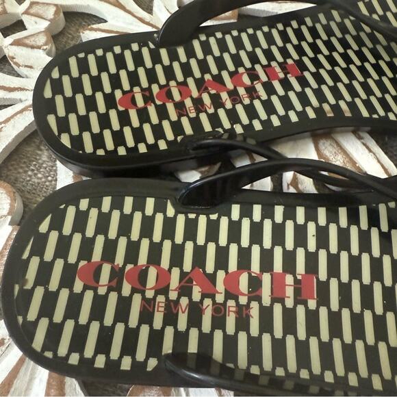 Coach Bow Toe Flip Flop Sandals Shoes Women’s 9 - Picture 5 of 9